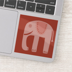 Sticker Eléphant rose doux