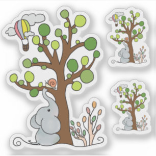 Sticker Éléphant sur l'arbre
