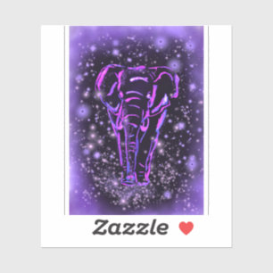 Sticker Eléphant Violet