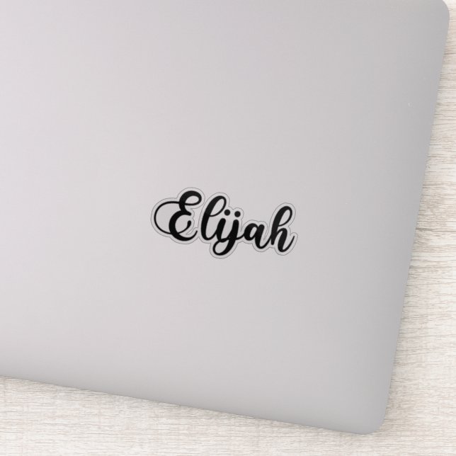 Sticker Elijah Nom - Calligraphie manuscrite (Détail)