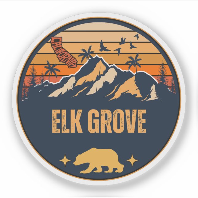 Sticker Elk Grove, Californie (Devant)