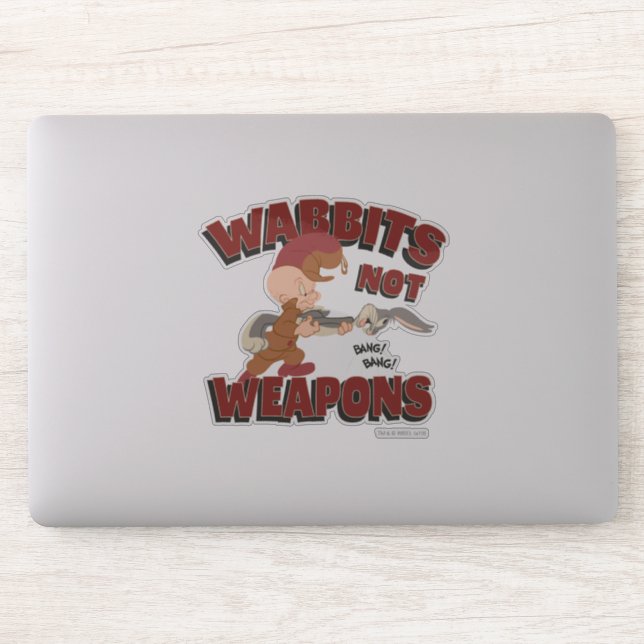 Sticker ELMER FUDD™ & BUGS BUNNY™ "Wabbits Not Arms" (Ordinateur)