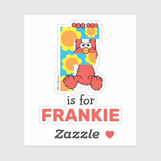 Sticker Elmo Alphabet | F Fleurs (Feuille)