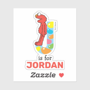 Sticker Elmo Alphabet   J Jelly Bean