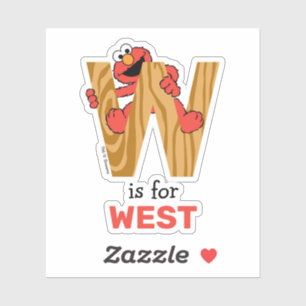 Sticker Elmo Alphabet   W Bois