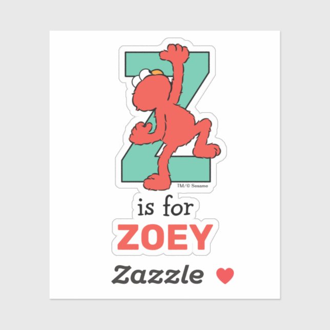 Sticker Elmo Alphabet | Z TURQUOISE (Feuille)