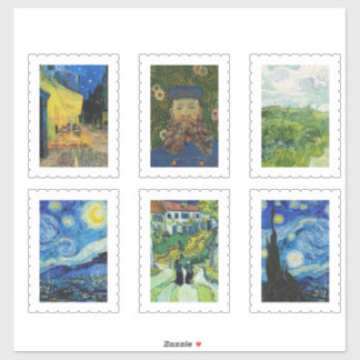 Sticker emballage d'autocollants de timbre postal de vince