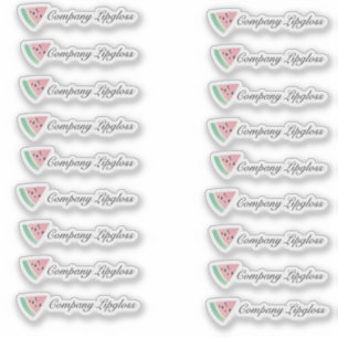 Sticker Emballage de Gloss pour Lèvres en Pastèque Nom de