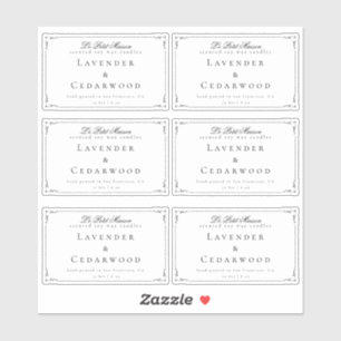 Sticker Emballage de produit rectangulaire transparent cla