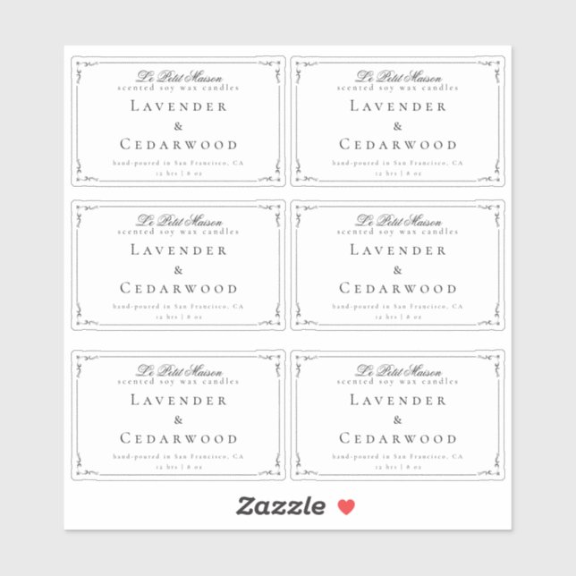 Sticker Emballage de produit rectangulaire transparent cla (Feuille)