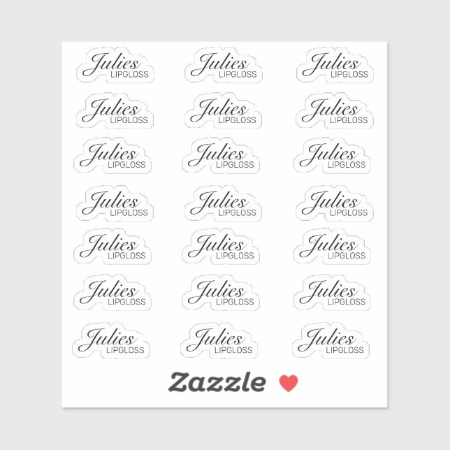 Sticker Emballage Simple de Gloss pour les Lèvres Logo Mar (Feuille)