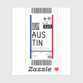 Sticker Embarquement pass pour Austin (AUS)
