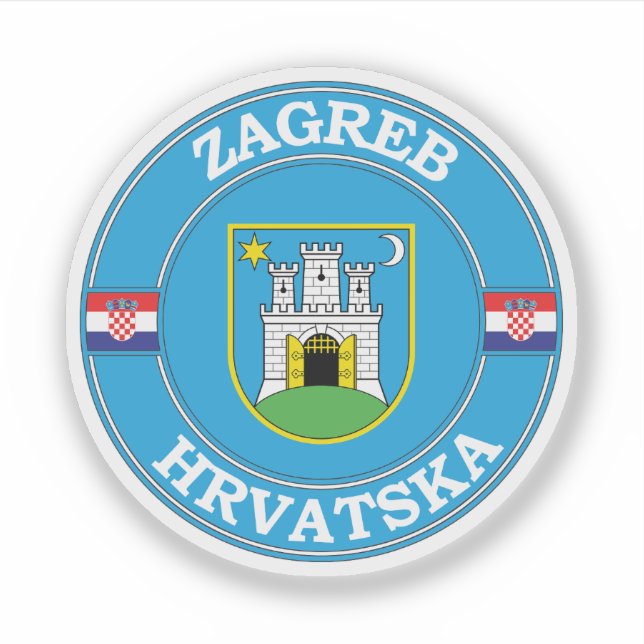 Sticker Emblème Cercle de la Croatie de Zagreb (Devant)