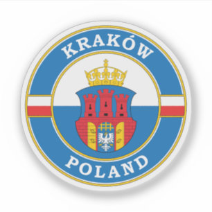 Sticker Emblème circulaire de Cracovie en Pologne