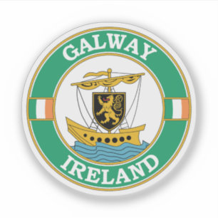 Sticker Emblème circulaire Galway Irlande