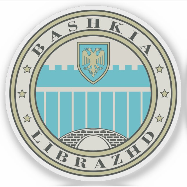 Sticker Emblème de Librazhd, Albanie (Devant)