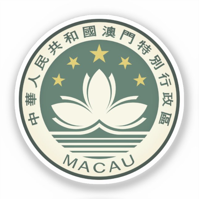 Sticker Emblème de Macao (Recto)