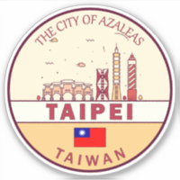 Emblème de Taïpei Taïwan City Skyline