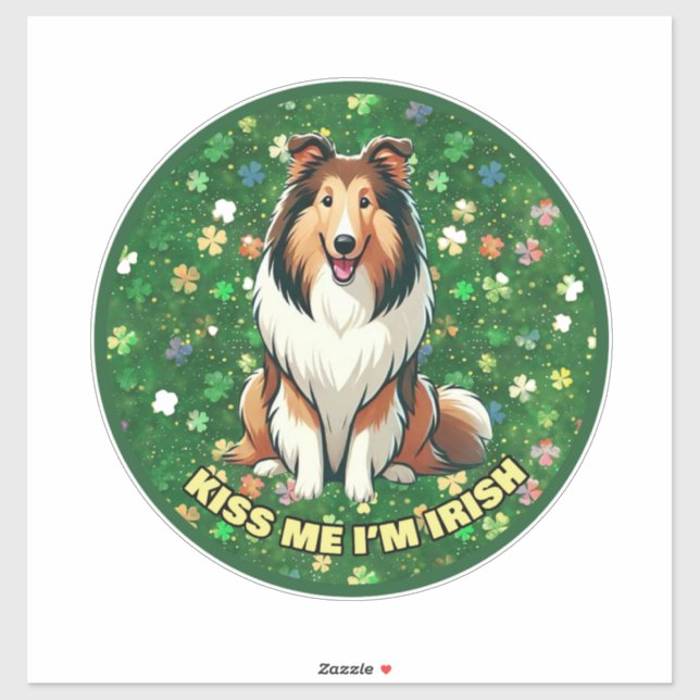Sticker Embrassez-moi, je suis Irlandais (Feuille)