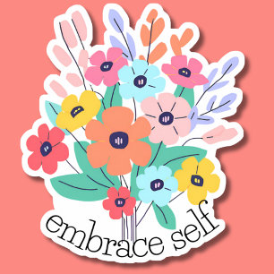 Sticker Embrassez Self Pastel Fleur sauvage Waterproof