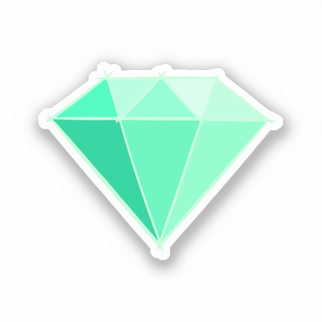 Sticker Emerald Gemstone. Bijouterie. 55 Anniversaire du M (Recto)