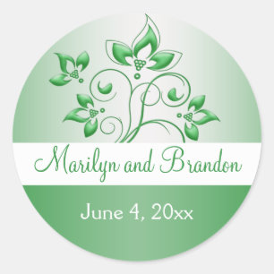 Sticker Emerald Green et White 1,5 pouces