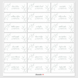 Sticker Emerald Green Script Botanical Adresse du client