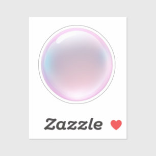 Sticker Emoji Bulle Rose Iridescent