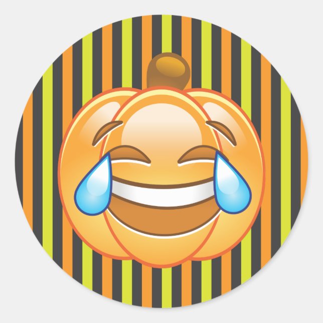 Sticker Emoji Citrouille riant (Devant)