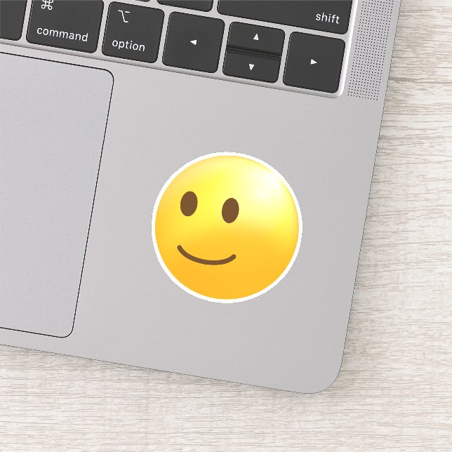Sticker Emoji du visage légèrement souriant (Détail)