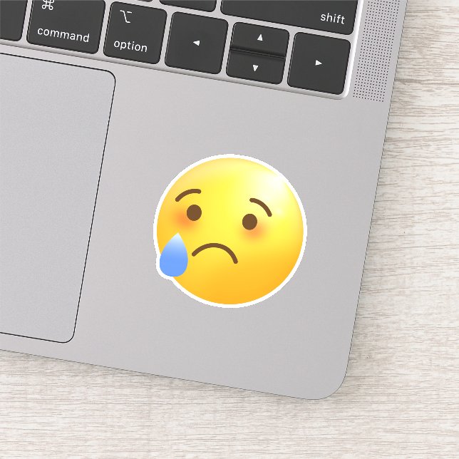 Sticker Emoji Visage Triste Mais Soulagé (Détail)