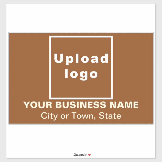Sticker Emplacement commercial sur grand rectangle Brown V (Feuille)