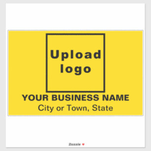 Sticker Emplacement commercial sur grand rectangle jaune V
