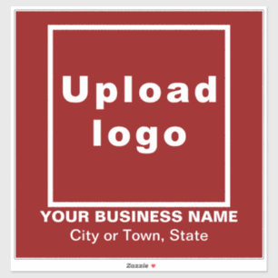 Sticker Emplacement commercial sur Red Large Carré Vinyl