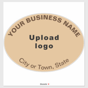 Sticker Emplacement de l'entreprise sur Brown clair grand 
