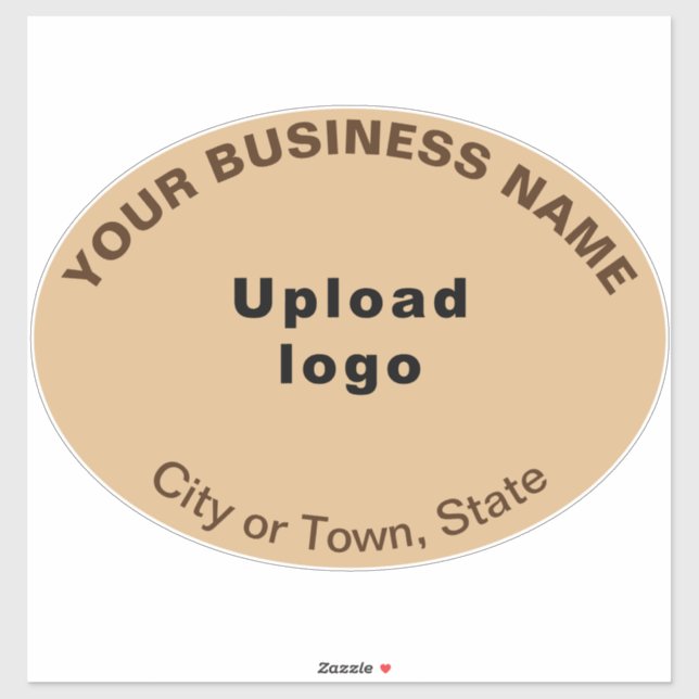 Sticker Emplacement de l'entreprise sur Brown clair grand  (Feuille)
