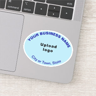 Sticker Emplacement de l'entreprise sur la forme ovale ble