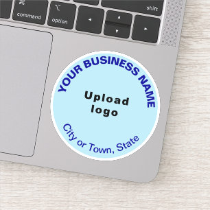 Sticker Emplacement de l'entreprise sur le vinyle rond ble