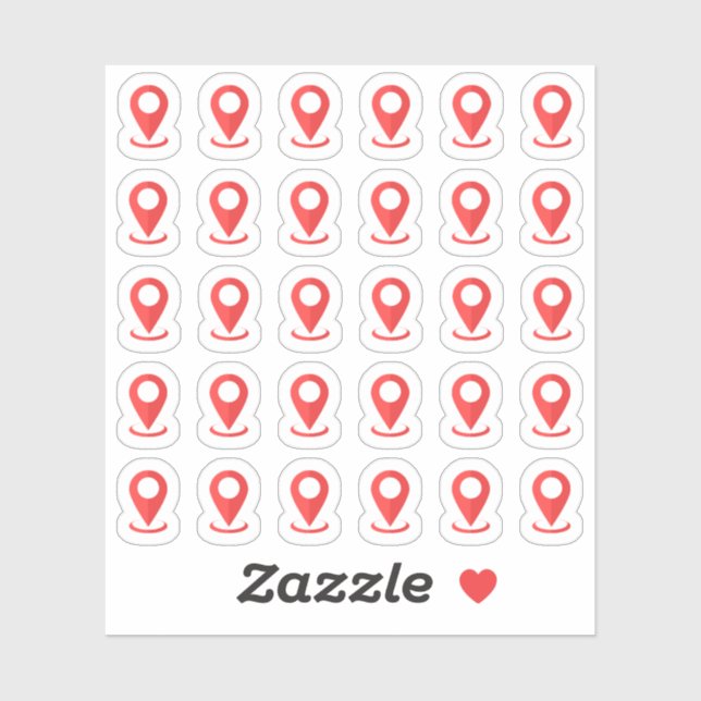 Sticker Emplacement Marker Voyager Voyage Plan de route Pl (Feuille)