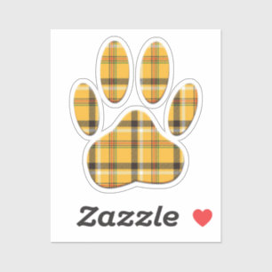 Sticker Empreinte de patte de chien Tartan