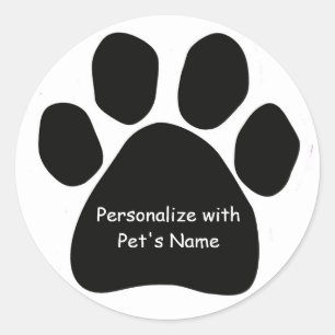 Sticker Empreinte de patte Vous pouvez personnalis