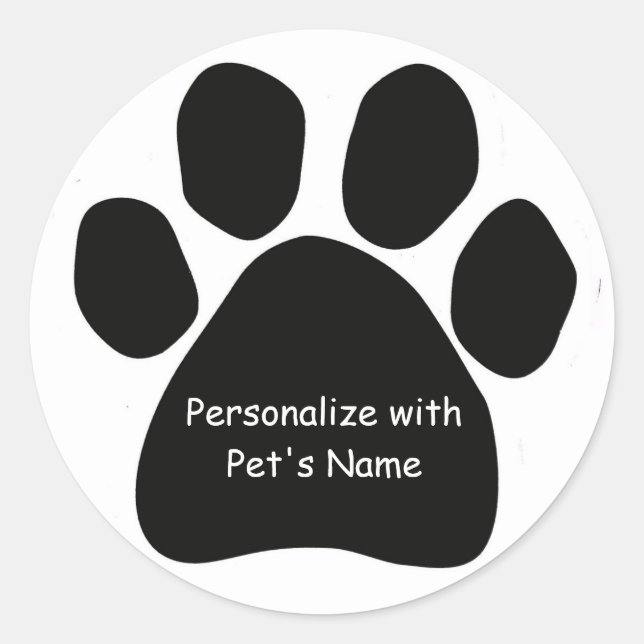 Sticker Empreinte de patte Vous pouvez personnalis (Devant)
