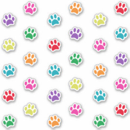 Sticker Empreintes de pattes amusants et jolies