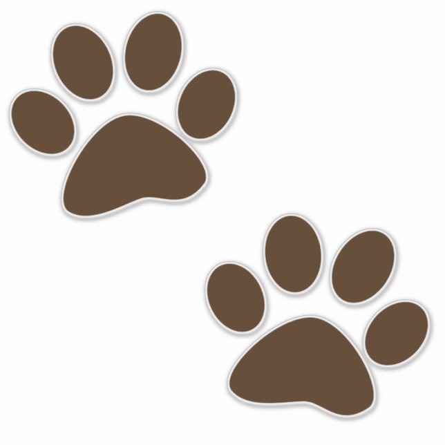 Sticker Empreintes de pattes Brown (Devant)