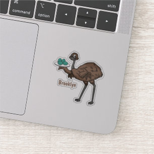 Sticker Emu avec dessin animé d'oeufs