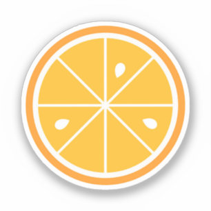 Sticker en agrumes orange
