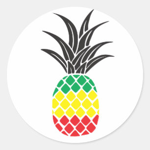 Sticker en ananas Rasta