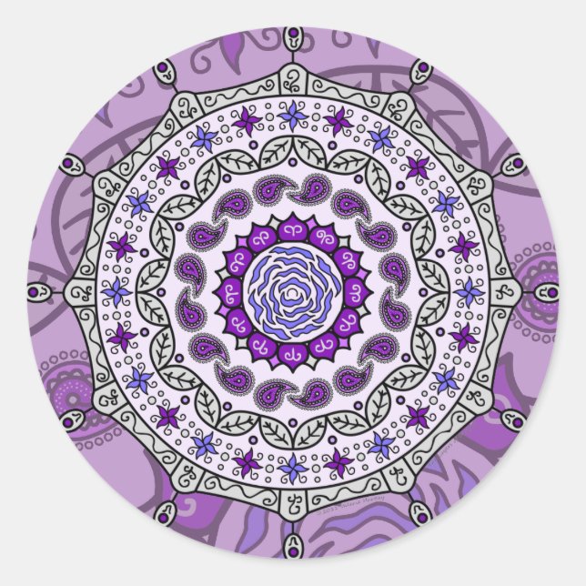 Sticker en argent Imaginaire Mehndi (Devant)