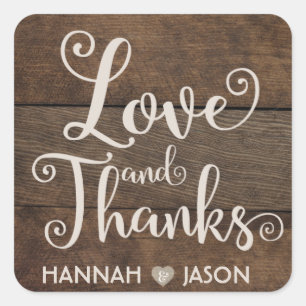 Sticker en bois rustique et Mariage campagnard den