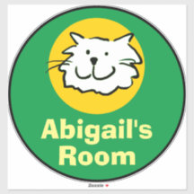 Sticker en caricature chat amusant pour la chambre